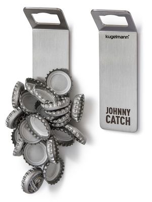 Johnny Catch, <p>JOHNNY CATCH - he´ll open your bottle and catch the cap - magnetic!<br />
100 years ago the crown cork was invented. Since then wall mounted bottle openers exist – because they are simply useful. But there never was one that was functional as well as attractive. And therefore we saw the need to act – to create a very simple, functional and pretty nice bottle opener for the wall – this was the birth of Johnny Catch.</p>
